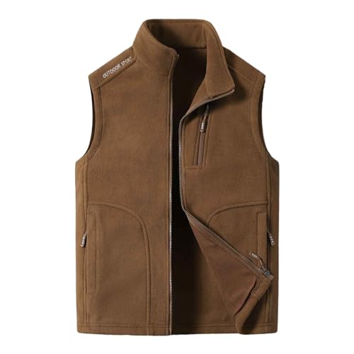 Veste polaire pour hommes sans manches gilet chaud double velours noir sans manches Z