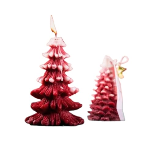 Bougies de Noël en cire de soja rouge taille S parfumées