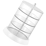 DOITOOL Joyero Organizador de 4 Capas Transparente y Giratorio Gran Capacidad para Anillos y Joyas, Estuche de Plástico Adecuado para Sala o Tienda