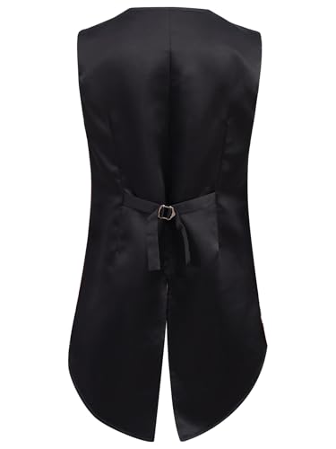 Hularka Kids Boys Sequin Tuxedo Jacket Blazer Tailcoat Wedding Party Vest Waistcoat for Banquet Stage Performance2