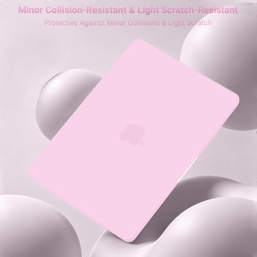 Image of MOSISO Compatible with MacBook Air 13 inch Case M5 2026 M4 2025 M3 M2 2024-2022 A3449 A3240 A3113 A2681,Hard Shell&Keyboard Cover&Screen Film&Pouch for MacBook Air 13.6 inch Case, Dusty Pink