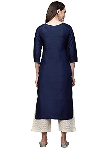 Image of INDO ERA Women's Cotton Solid Straight Kurta(KT4BR2760)