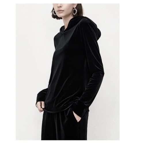 Spring Autumn Lady Silk Velour Long-Sleeved Hoodie Sports Casual Black Comfortable Coat Purple XXXL steampunk buy now online Spring Autumn Lady Silk Velour Long-Sleeved Hoodie Sports Casual Black Comfortable Coat Purple XXXL steampunk buy now online