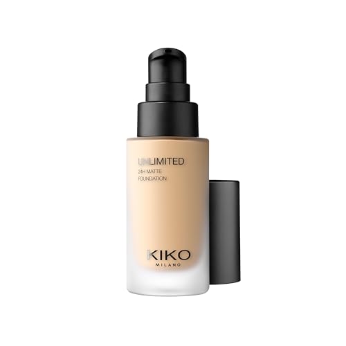KIKO Milano Unlimited 24H Matte Foundation 3.5 WO, Base De Maquillaje Mate Y Fluida Con Una Duración De Hasta 24 Horas