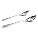 Professional Culinary Saucier Decorating Spoons 2-piece Plating Kit for Precision Drawing with Sauces Stainless Tapered Spouts