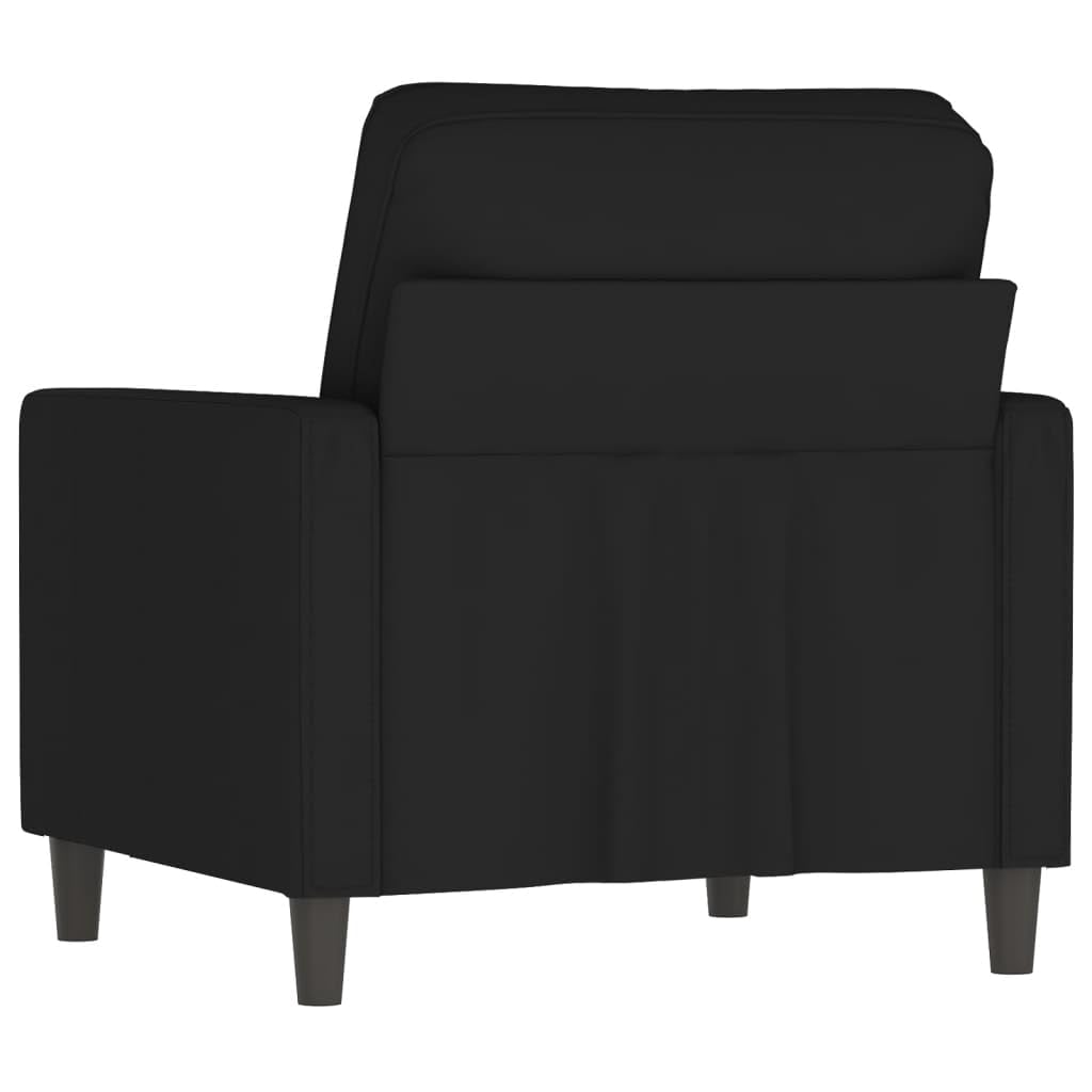 Fotel czarny 60 cm aksamit, miękki fotel wypoczynkowy z metalowym stelażem, wygodny fotel tapicerowany do salonu, sypialni, biura, maks. 110 kg