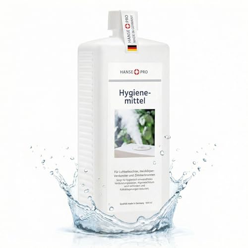 HANSE PRO Hygienemittel, 1 x 1000 ml - Konservierungs-Mittel für Luftbefeuchter, Luftreiniger, Luftwäscher, Heizkörper-Verdunster, Zimmerbrunnen - hält Verdunstwasser hygienisch einwandfrei
