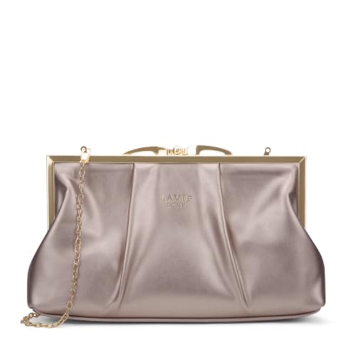 Image of Lavie Luxe Women's Pleato 2-Compartment Frame Cross Body Sling Bag | Ladies Purse Handbag | Gift for Women