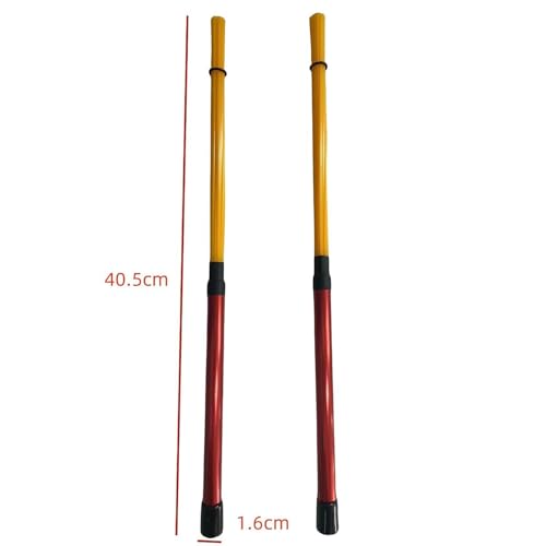 Baquetas de batería para jazz de 15.75 pulgadas rojo y amarillo miniatura 5