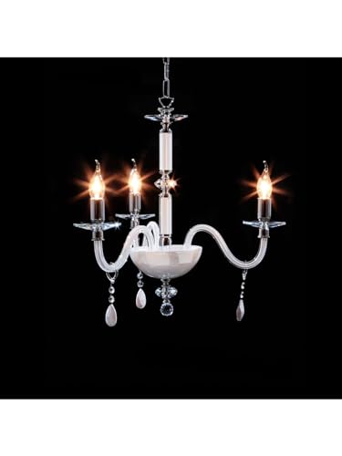 Lustre en cristal blanc transparent haut de gamme pour une décoration raffinée CL020