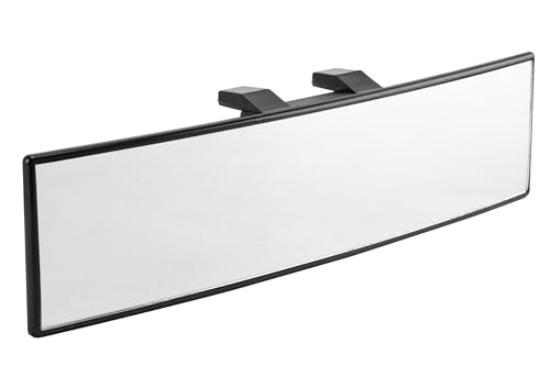 +PWR Car Parts Espejo Retrovisor Panorámico XL. Universal, más Ángulo de Visión. 300x65 mm. Seguro y Fácil de Instalar.