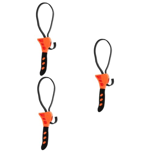 Toddmomy 3 Pièces Outil 2 en 1 distributeur ultra conçu ouvreur Ajustable clé universelle accessoire de cuisine clés à sangle en caoutchouc pour la mécanique outil clé à sangle Plastique