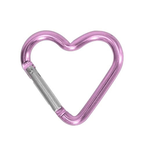 Lightweight Heart Shaped Keychain Clips Heavy Duty Carabiner Aluminum Alloy Carabiner Clip Spring Snap Hook Holder Portable Spring Snap Hook Robust Carabiner