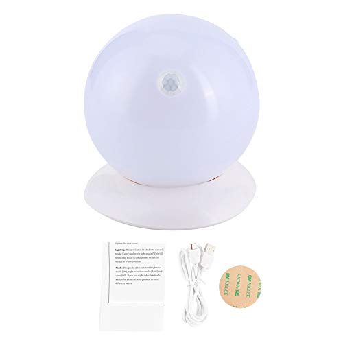 Preisvergleich Produktbild Nachtlicht - USB-gesteuerte Lichtsteuerung Induktion des menschlichen Körpers 360-Grad-Drehung Nachtlicht-Farbänderung für Schlafzimmerdekor