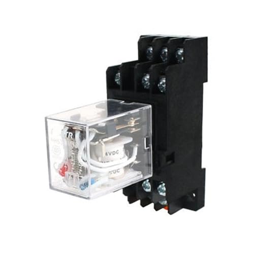 Relais électromagnétique triphasé 11 broches avec prise bobine DC24V anti coupure 3PDT