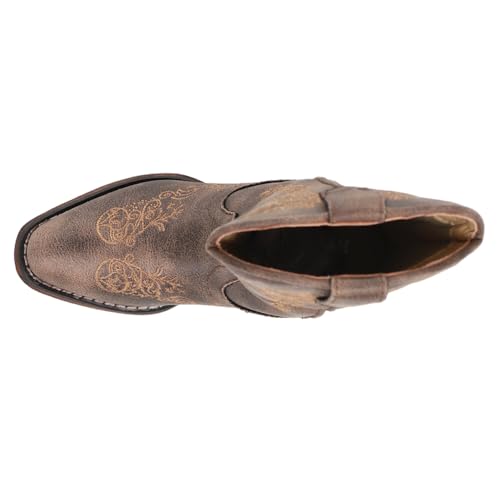 ROPER Kids Girls Riley Scroll Snip Toe Casual Boots Mid Calf - Brown4