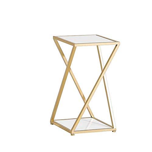 YueQiSong Marble Living Room Sofa Side Table Nordic Wrought Iron Side