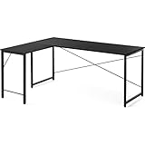 サンワダイレクト L字デスク 幅160×奥行120cm モニターアーム対応 ゲーミングデスク ブラック 102-DESKF00648BK3