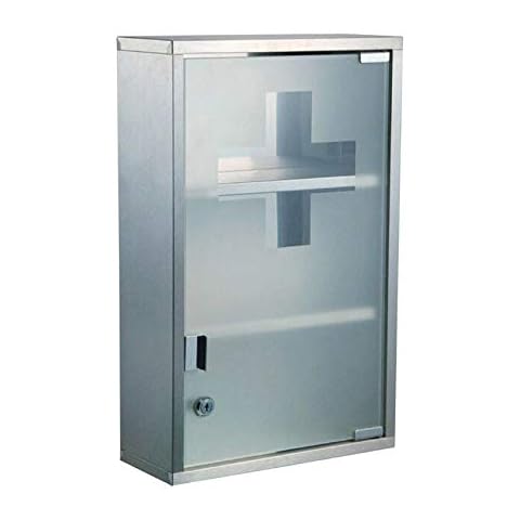 Natsen Medizinschrank Medikamentenschrank Erste Hilfe Schrank Arzneimittelschrank Wandschränke Edelstahl Cover
