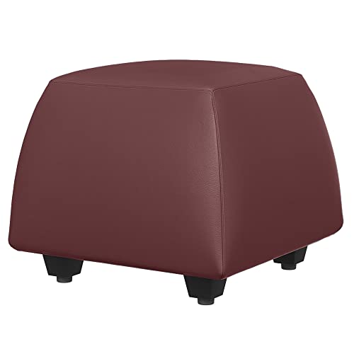 Image of Wakefit Belize Ottoman (Leatherette, Sangria)