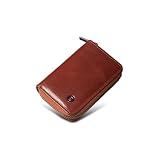 [Modiko] カードケース メンズ クレジットカードケース 本革 日本製 姫路レザー 大容量 じゃばら カード入れ スキミング防止 YKKファスナー (ブラウン)