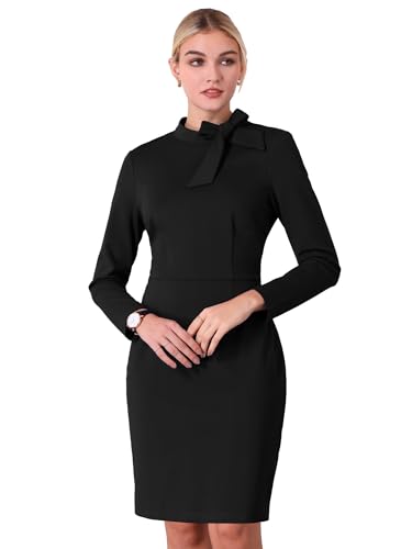 Women's Tie Neck Dresses Vintage 1950s Pencil Dress