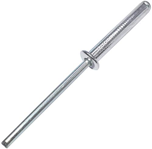 AERZETIX - C48108 - Satz von 100 Blindnieten standard blindniet Ø4x25mm aluminium stahl - DIN 7337 A - popnieten - nieten mit bruchfest stange - für montage von metallteilen