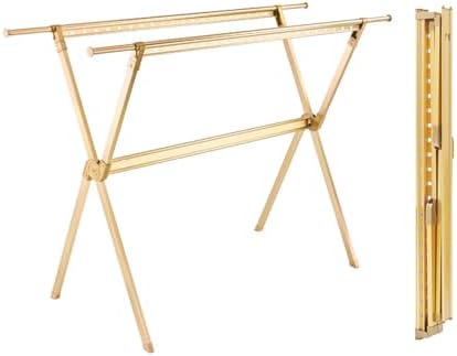 Foldable Laundry Drying Rack Clothes Drying Rack, Folding Drying Rack with Windproof Holes Heavy Duty Collapsible Clothesline for Outdoor Indoor