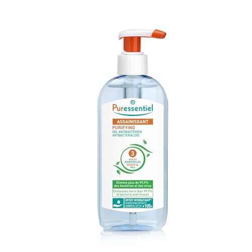 Puressentiel - Assainissant - Gel Antibactérien aux 3 Huiles Essentielles - Elimine 99,9% des bactéries et des virus - 250 ml