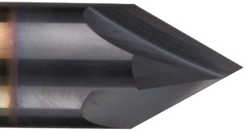Image of CM460-0.500-D1-C.0-Z4 17004750 Carbide Chamfering Mill, TiAlN Coated, 4 Flutes, 60 Degree Chamfer End, 7 /16' Cut Cutting Length, 1 /2' Diameter