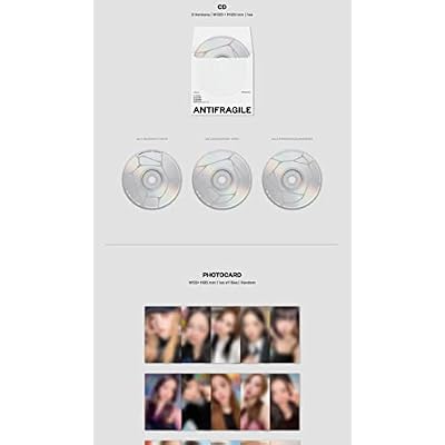 LE SSERAFIM ANTIFRAGILE 2nd Mini Album Vol.3 FROZEN AQUAMARINE Version 1p Folding Poster On Pack+112p Booklet+1p PhotoCard+1p PostCard+1ea Sticker+3ea ANTIFRAGILE Sticker+Tracking Sealed