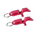 Beer Shotgun tool bottle opener keychain - 2 pack - Pink - beer shotgunning tool - great for parties, party favors, gift, drinking accessories