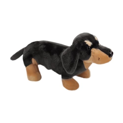 Peluche de perro salchicha, perro salchicha relleno | Muñeca de perro salchicha de dibujos animados de 9,84 pulgadas | Juguete de peluche para niños, muñeco de cachorro relleno, decoración de habitaci