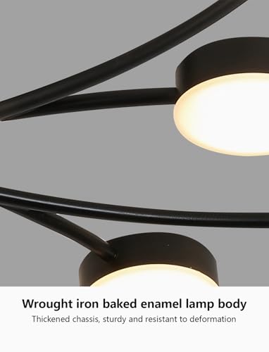 Plafonnier LED salon moderne grand lustre dimmable chambre 76cm