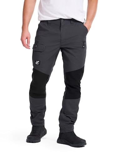 RevolutionRace Nordwand Outdoor Hose für Herren Hose zum Wandern und für viele Outdoor-Aktivitäten. Robuste und langlebige Wanderhose Trekkinghose und Arbeitshose für Männer Anthracite/Black L