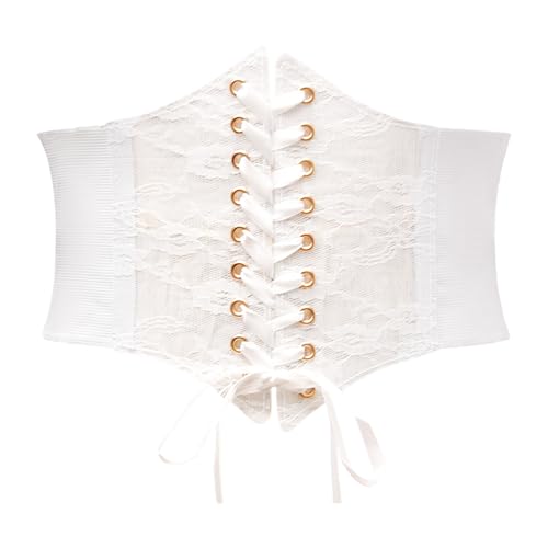 Women's Elastic Lace Corset Belt Wide Stretch Waist Corset for Women and Girls