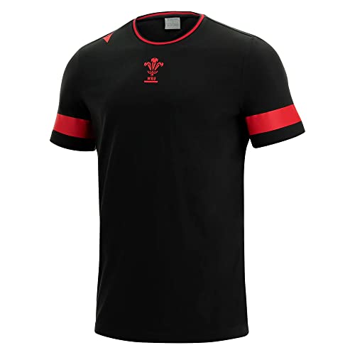 Macron welsh rugby 2021/22 black leisure t-shirt, Blue