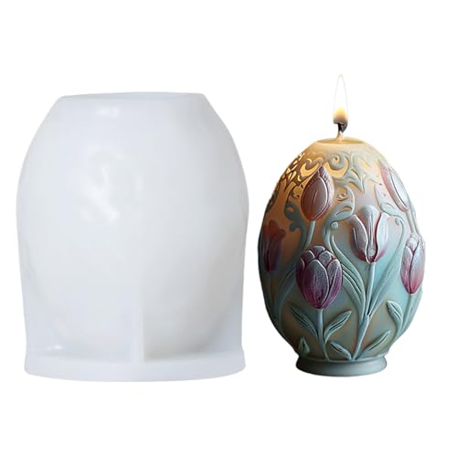 Molde de silicona para fundición de velas,Molde de silicona para velas de huevo | de vela de huevo de Pascua de para fundición | de de resina epoxi de fácil liberación p