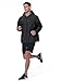 UIQUR Mens Rain Jacket Raincoat Windbreaker Running Waterproof Lightweight Packable with Hood Travel Hiking Cycling Black L