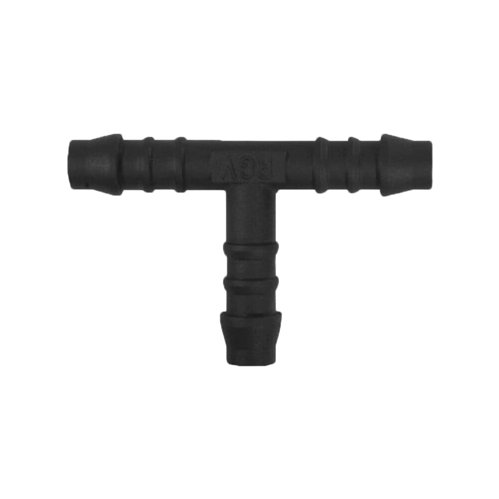 KafTon Tee Connector Plastic Black Hose Pipe Tee Connector Joiner For Garden Water Drip Irrigation (8mm, 100)