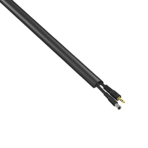 Caja y canalización para cables D-Line (pequeña): 39" de largo x 0.78" de ancho x 0.39" de alto - Negro miniatura 2