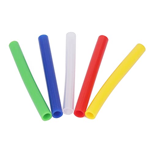 Fafeicy 5 Piezas de Juguetes de Dentición de Silicona para Niños Pequeños, Tubos de Dentición Huecos de Silicona Súper Suave, Juguetes de Dentición para Bebés, Mordedor de Calidad para Bebés Cover