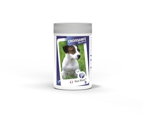 Pet-Phos Canin Croissance Ca/P=2-1 Boite de 100 comprimes complement Croissance