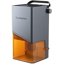 AtomStack Atelier with Enclosure - 12 Watt Diode Galvo Engraving Cutting - Ultrafast 4000mm/s - AI Camera for Batch Processing - Portable Mini Laser Engraver Laser Cutter - Personalise Wood, Leather