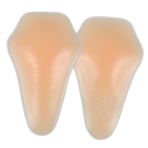 INOOMP 1 Pair Silicone Protective Knee Pads for Ice Skating Roller Skating Outdoor Sports Adhesive Ergonomic Design with Shock Absorption for Enhanced Protection Secure Fit