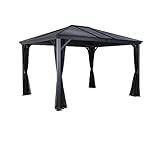 Sojag Aluminium Pavillon Gazebo Ventura 10x14 grau 296x423x261 cm