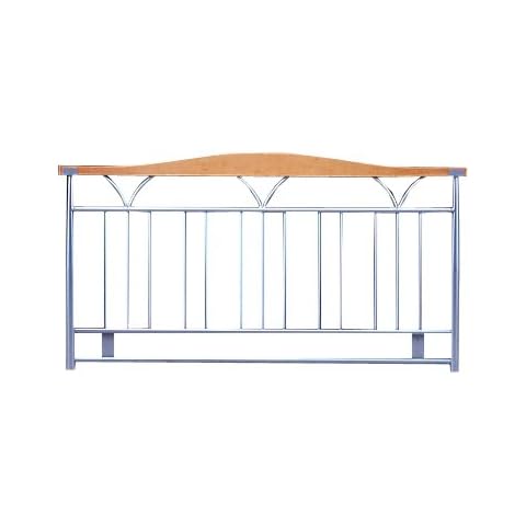 Metal Kingsize Headboard In Alloy/Wood Finish Cover