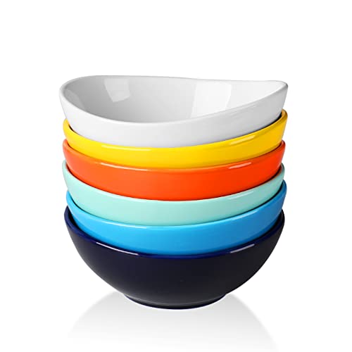 Amhomel AM-INGOTSIBOWL-18OZ-WHITE-6 Porcelain Bowls, 16 Ounce cover