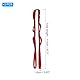 PATIKIL Daisy Chain Straps, 2 Pack Strong Climbing Strap Adjustable Nylon Chain Sling with 8 Loops for Aerial Yoga Hammock Swing, Red