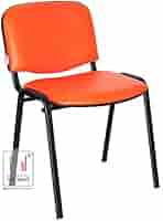 Sedia Da Ufficio Stil Sedie - In Metallo Ed Ecopelle, Made In Italy, Rosso, Impilabile - Foto 9